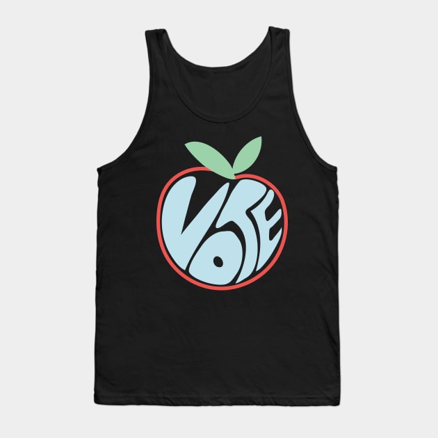 Georgia Votes, Vote Blue Georgia Peach Tank Top by YourGoods